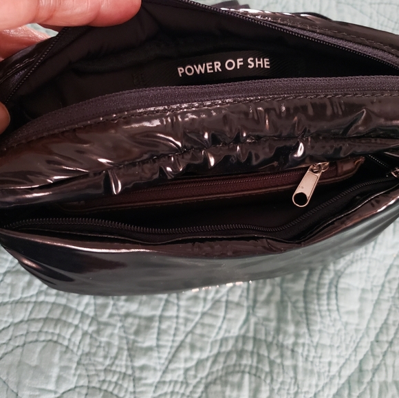 Athleta Shiny Black Crossbody Bag - Picture 2 of 9
